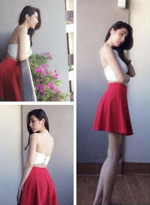 Xinh như công chúa khi mặc set đồ chân váy đỏ giống mỹ nhân Việt