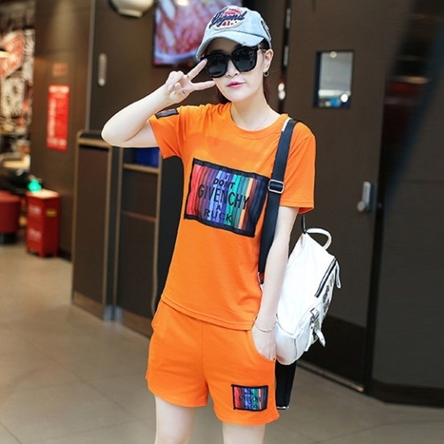 Bộ short thể thao color givenchy màu đen | Set đồ đẹp - Jumpsuit