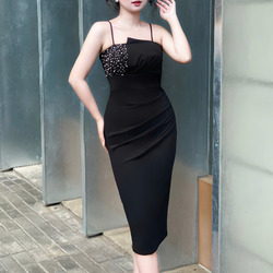 Đầm Body 2 Dây Kết Đá Dự Tiệc Sang Trọng