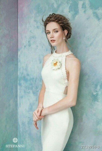 Mua Váy trắng dự tiệc cài hoa sang trọng – Đầm trắng đẹp tay kiểu dúm  VTD101 | Tiki