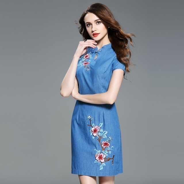 cải thiện hàng ngày của mùa xuân Thượng Hải cũ và mùa hè mới thanh lịch  sườn xám dài trẻ cô gái cổ điển theo phong cách Trung Quốc váy | Nhập
