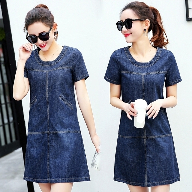 MS749 Váy đầm denim cổ vuông tay bồng đầm jeans nữ dáng suông  Phu Linh   Fashion  More