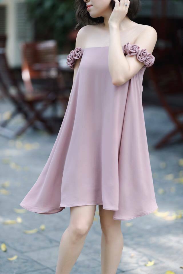 Chân váy voan xòe công chúa xinh thật xinh từ 20kg đến 24kg màu hồng ruốc