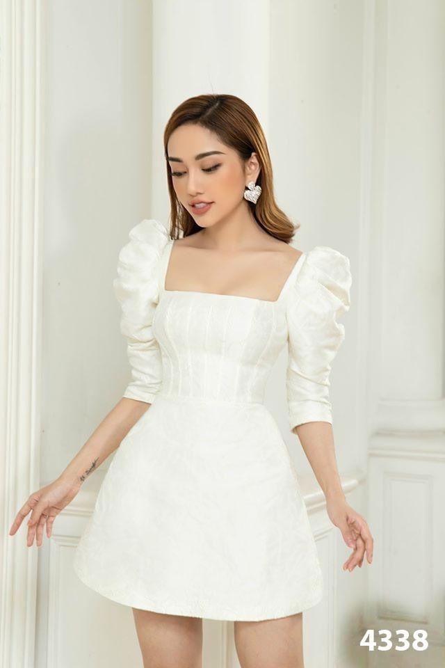 Đầm trắng dự tiệc dài đẹp  Váy trắng trễ vai công chúa