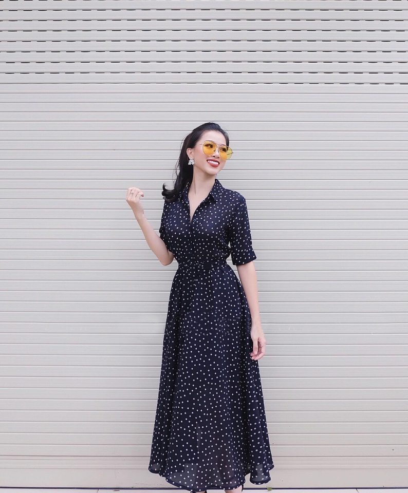 ĐẦM SƠ MI SỌC CỔ V CÁCH ĐIỆU Chất đũi  Chân váy vintage  Facebook