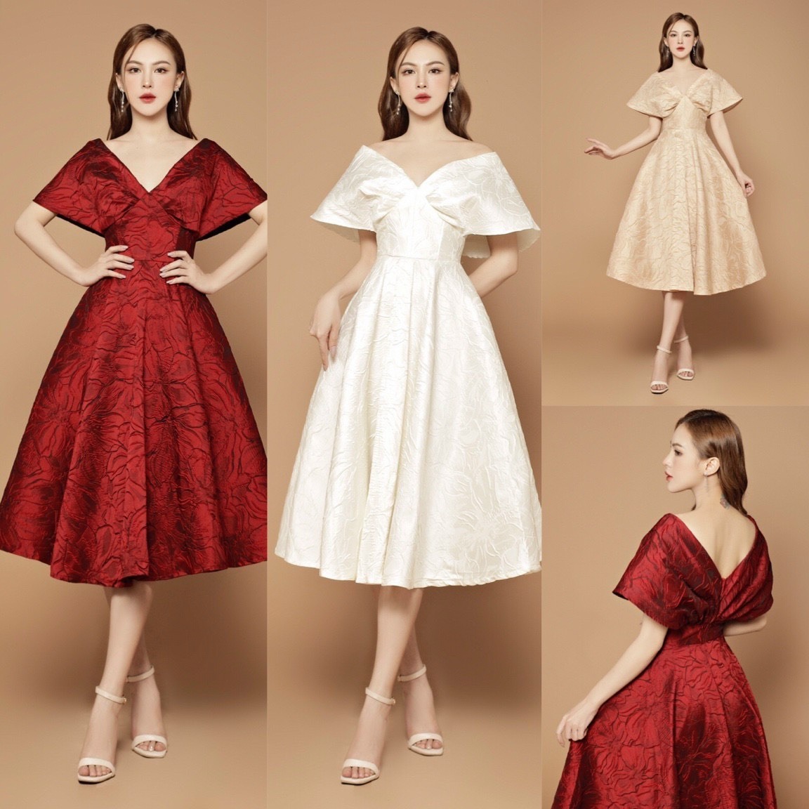 199 Mẫu Váy Đầm Xòe Đẹp Dự Tiệc Cưới Dễ Thương 2023