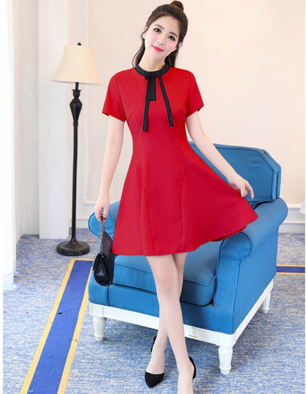 Bắt mắt với đầm liền thân dáng xòe đẹp kiểu hàn quốc mới nhất - Thời trang  - Việt Giải Trí